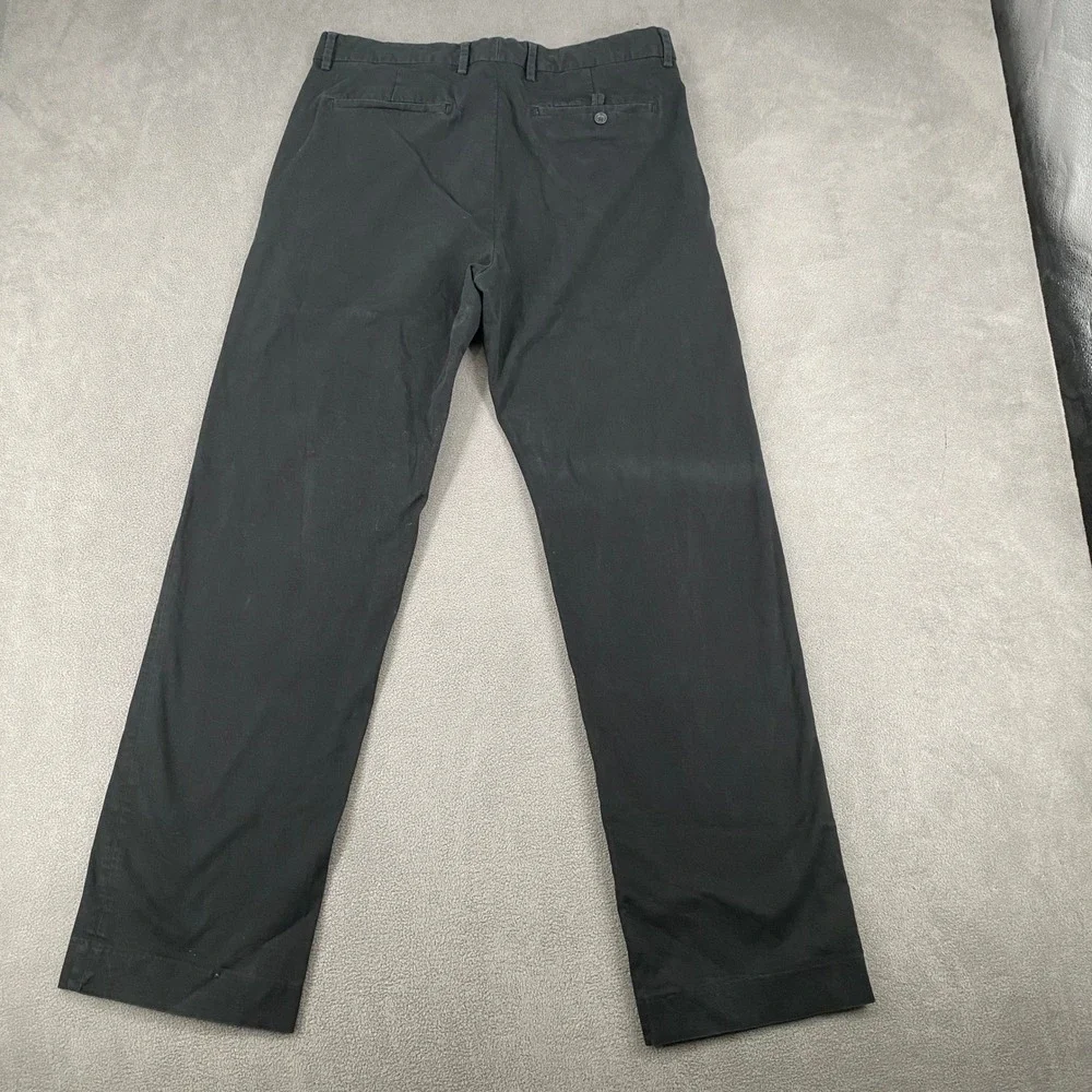 Banana Republic Straight Dress Chino Mens 35/34 Black Cotton Stretch Pants 6253